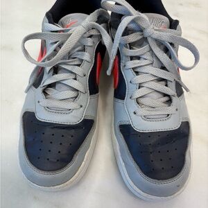 5.5 Youth Nike Black and Gray Sneakers with Neon Accents